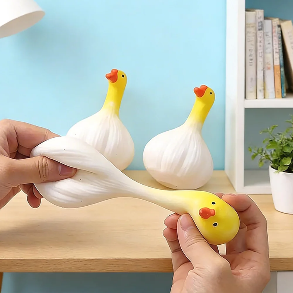1pcs Cute Garlic Duck Soft Pinch Relieve Daily Stress and Tension Decompression Fidget Animal Office Decoration Party Favor Toy