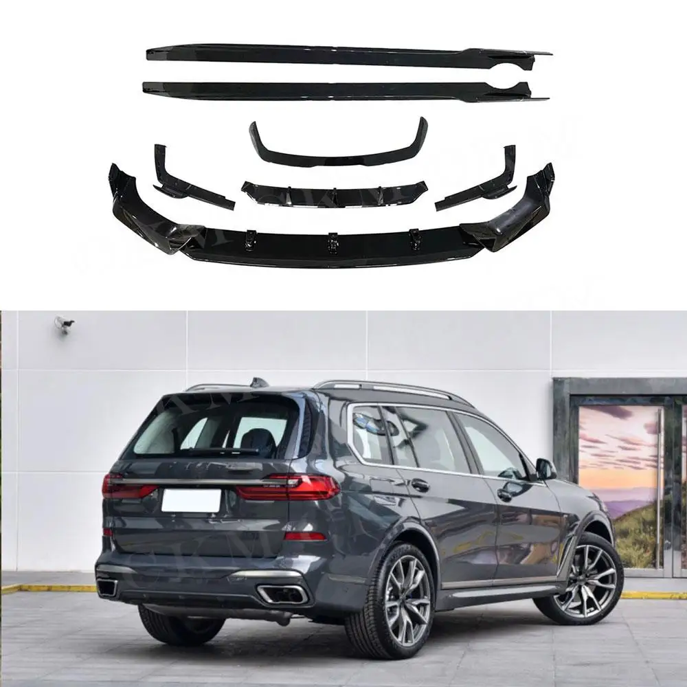 

Carbon Look Car Body Kit Front Lip Rear Roof Spoiler Rear Diffuser Side Skirts Rear Splitter for BMW X7 G07 M Sport 2019-2021