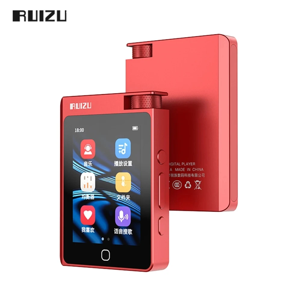 جديد RUIZU A55 HiFi مشغل موسيقى MP3 بدون فقدان 16 جيجابايت بلوتوث 5.0 DSD256 فك تشفير جهاز Walkman الرياضي الصغير المحمول
