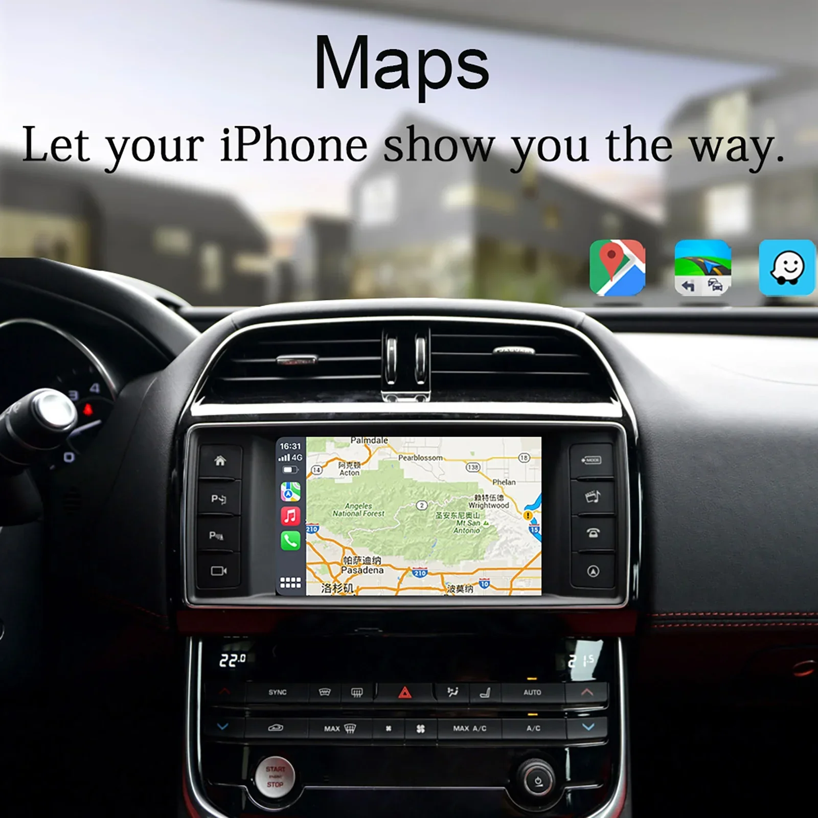 Wireless Carplay Android Auto Fits For Land Rover Jaguar Bosch Discovery4 Evoque Freelander2 XE XF XJL - view 4