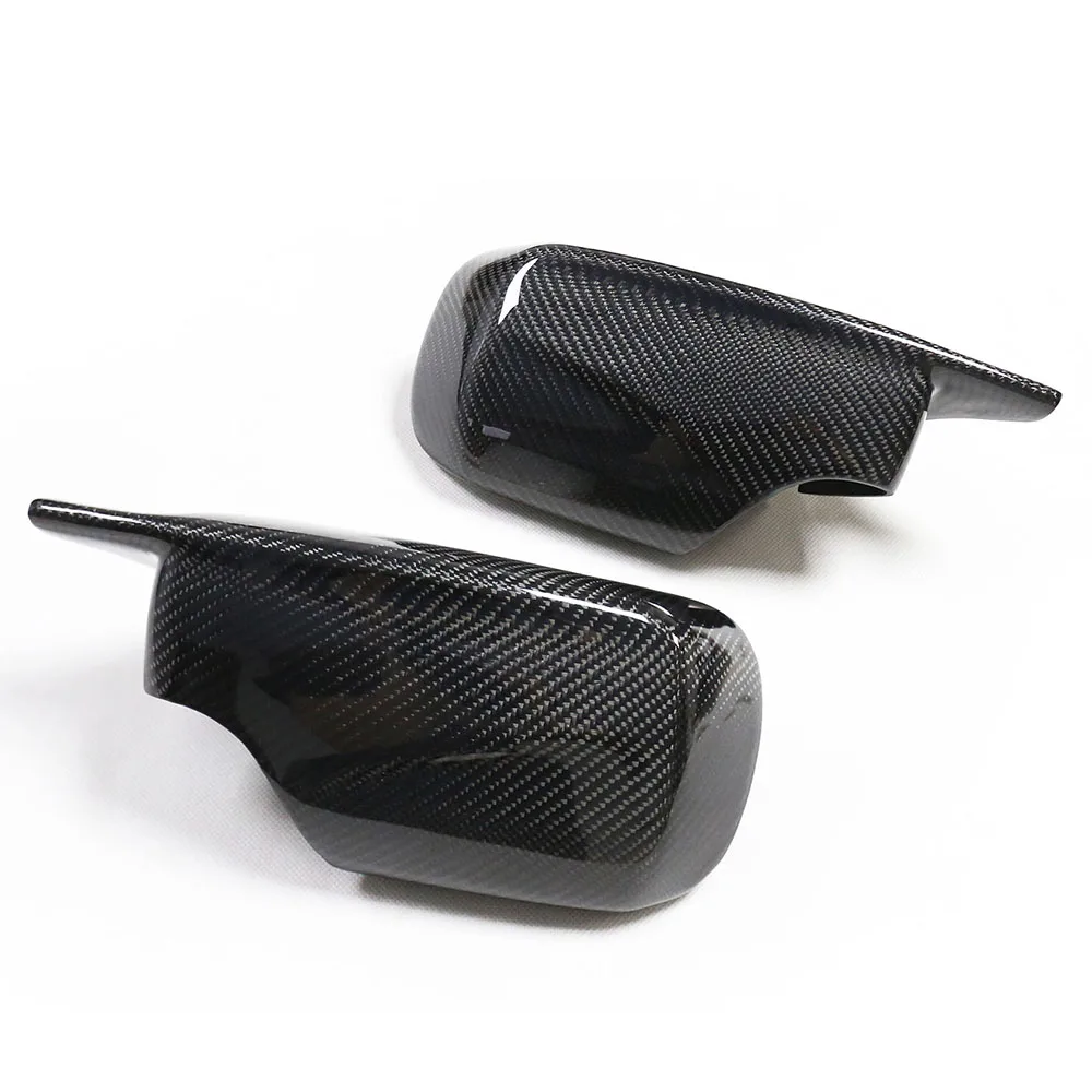 M4 Carbon Fiber Pattern Black Side Mirror cover Caps Replacement for BMW E46 316i 318i 318d 320d 320i 325i 328i 330d 330i