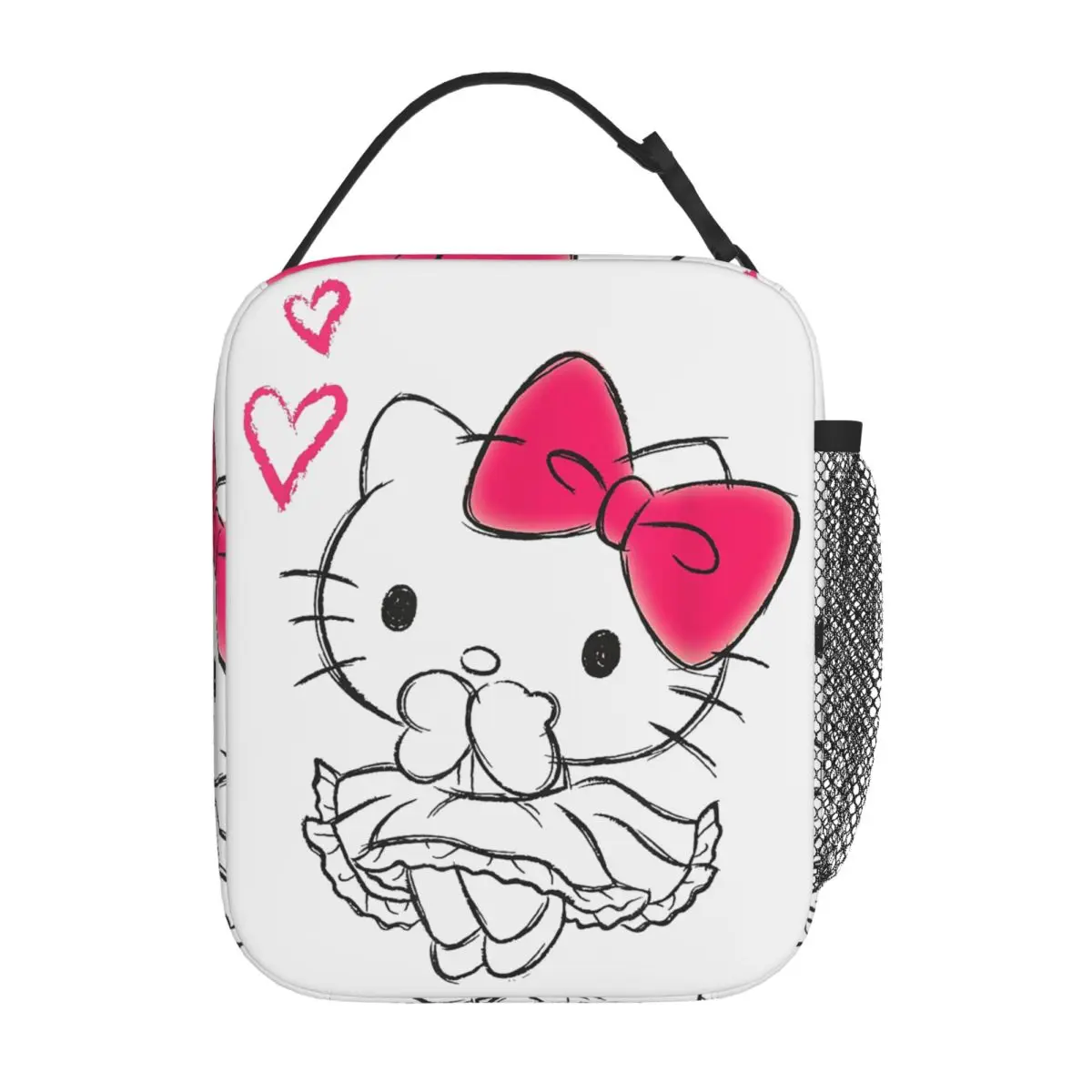

Hello Kitty Girly Hearts Insulated Lunch Bags Thermal Bag Lunch Container Large Tote Lunch Box Bento Pouch Work Outdoor