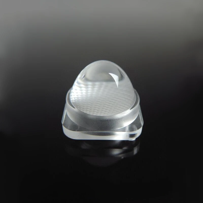 

#VZOW-14.9 High quality Led Optical lens, Size 14.9X14.9X12.8mm, 20 degree, Bead surface, PMMA materials