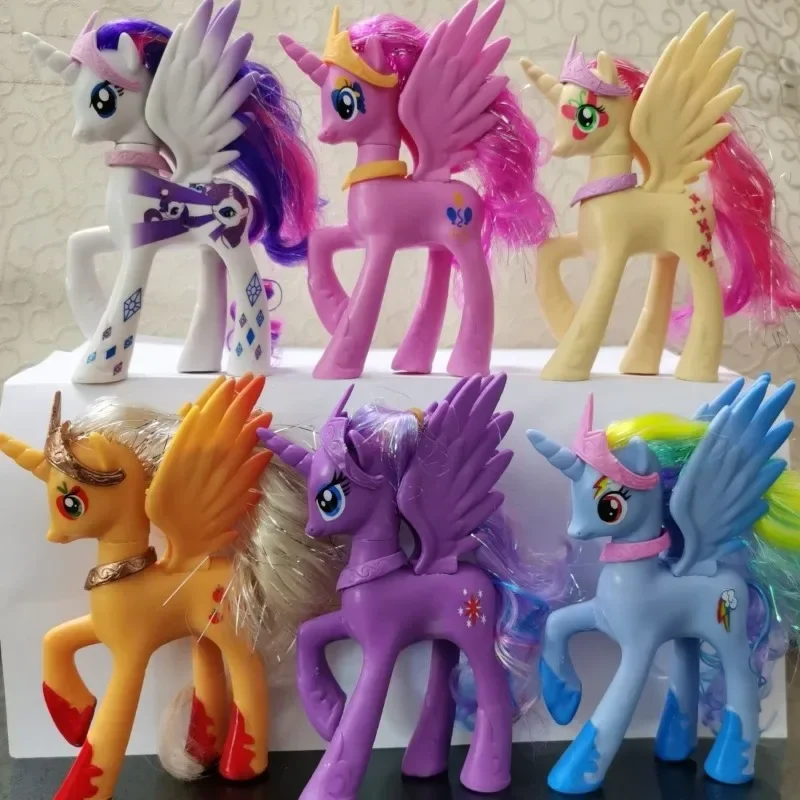 My Little Pony 14 cm Anime-Figuren Twilight Sparkle Princess Celestia Pinkie Pie Rarität Fluttershy Queen Chrysalis Spielzeug Kindergeschenke