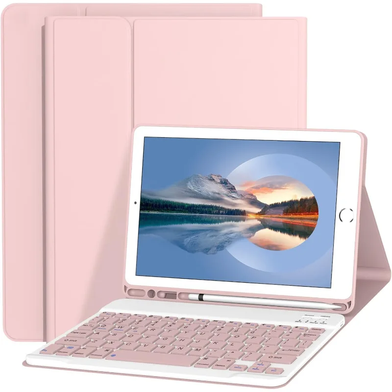 Suitable for iPad Air 9.7inch Bluetooth Keyboard Protective Case 5Th Generation 6Th Generation Detachable Magnetic Pen Slot Tablet Case Mouse