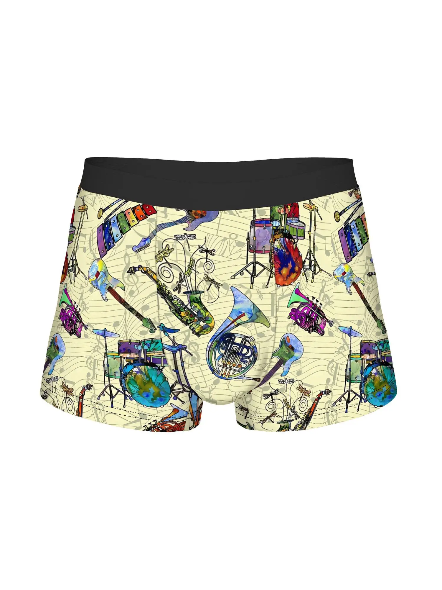 Musical Instruments Underwear Polyester Underpants Fashion Printed Asian Size 2D Print Design