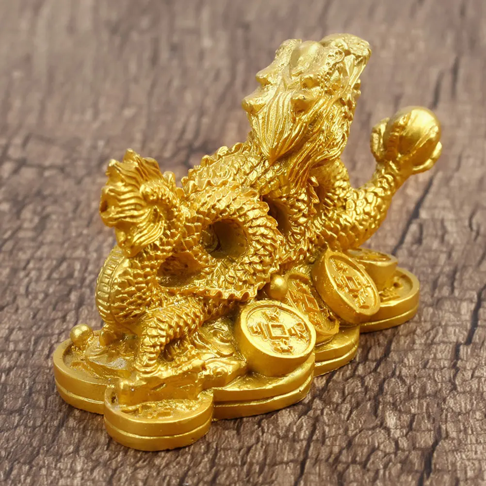 

2pcs Resin Statues Desktop Decor Wealth Symbol Auspicious Beast Handicrafts Office Adornments Small Ornaments
