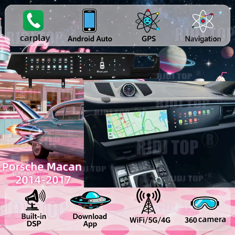 

24.6" For Porsche Macan 2014-2017 Car Radio Android Auto Multimedia Player Wireless Carplay Audio Unit Update 2024 Screen 5G