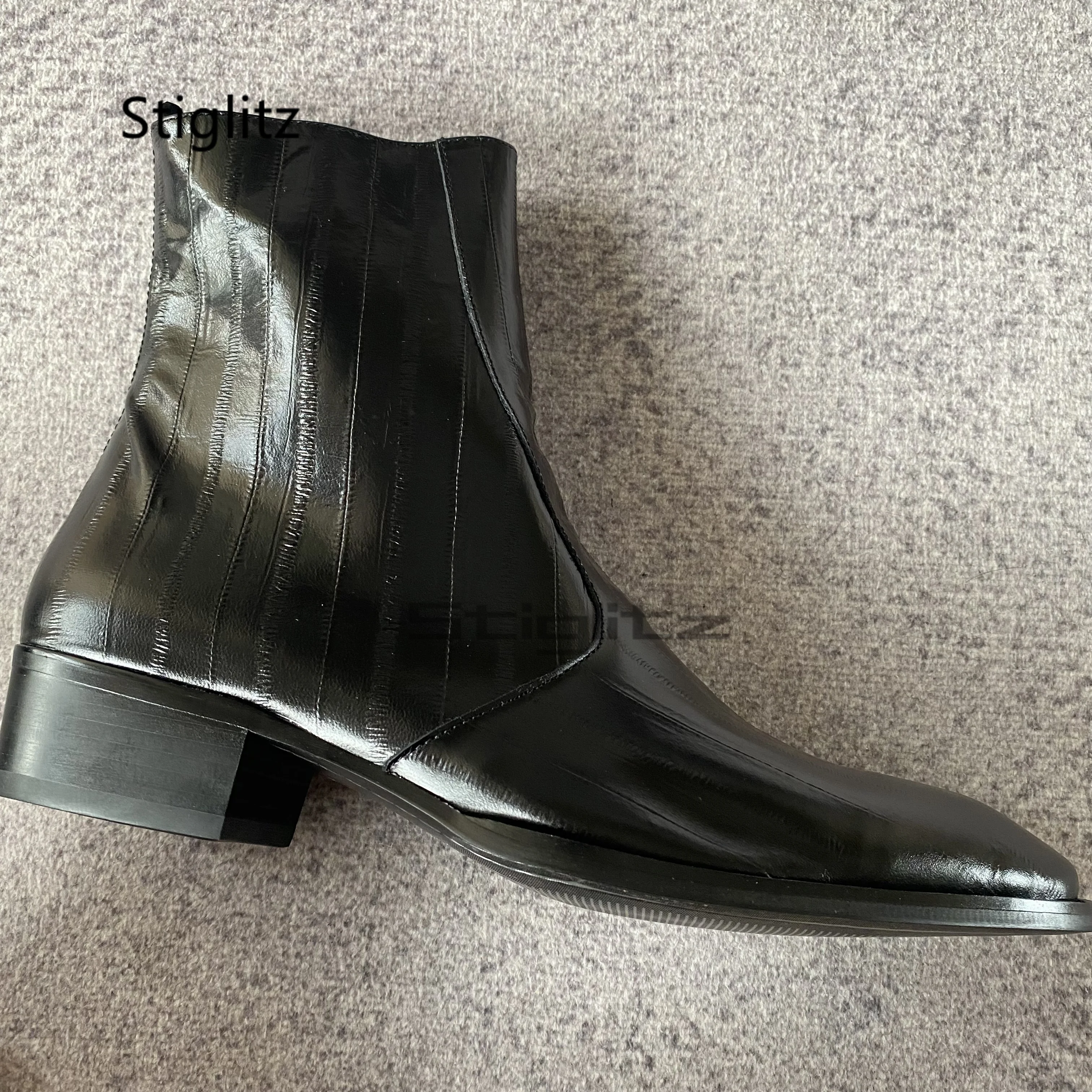 Brytyjskie czarne skórzane bot – Men Shoes Size 11 recenzja i cena