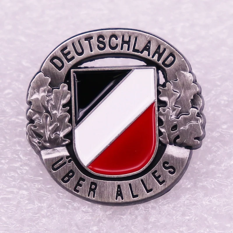 1 قطعة خمر ألمانيا العلم دبوس أوراق البلوط بروش الأسود Deutschland شارة الرجال باتريوت هدية