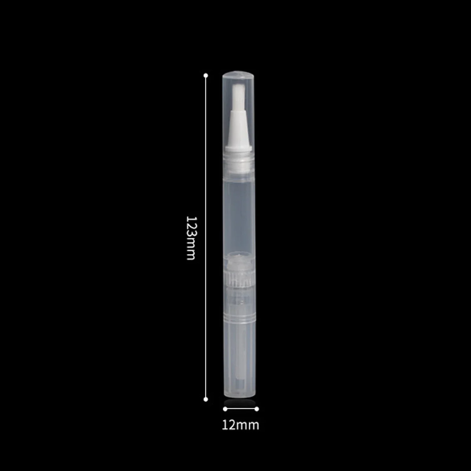 Stylos hélicoïdaux transparents pour la croissance des cils, stylo à huile vide avec pointe de brosse, conteneur cosmétique, applicateur, Tube de liquide, 1/2/3/5 pièces