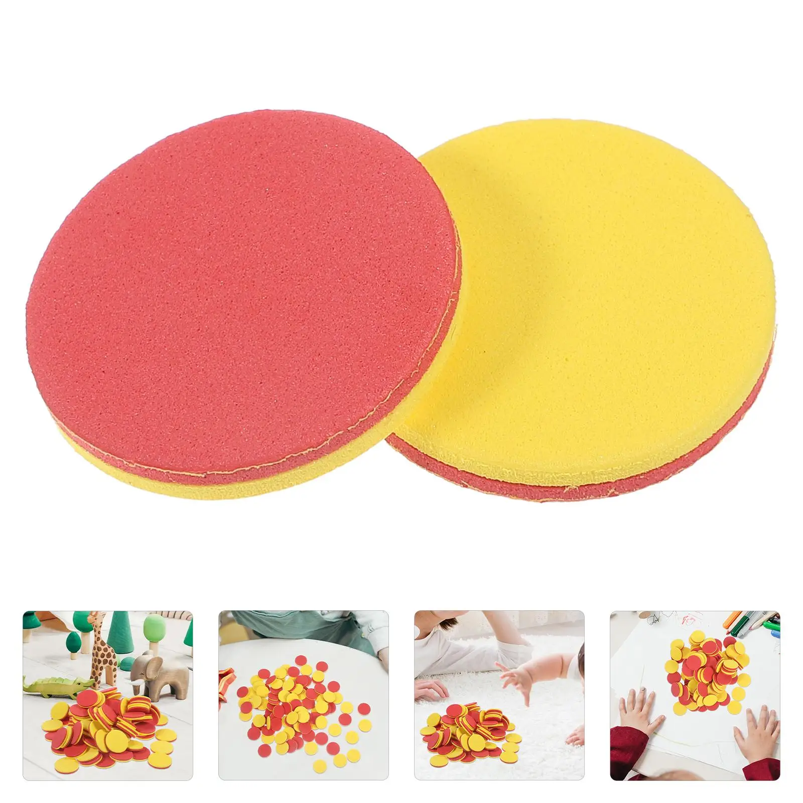 100 Pcs Early Childhood Counting Discs Counters Game Chips Math Toy for Board Games Token Toddler