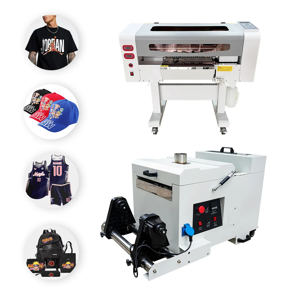 for 2024 New A3 A4 DTF Printer Machine Small Size Dual XP600 i3200A1 Heads Inkjet Printer Customized T Shirt Logo printing