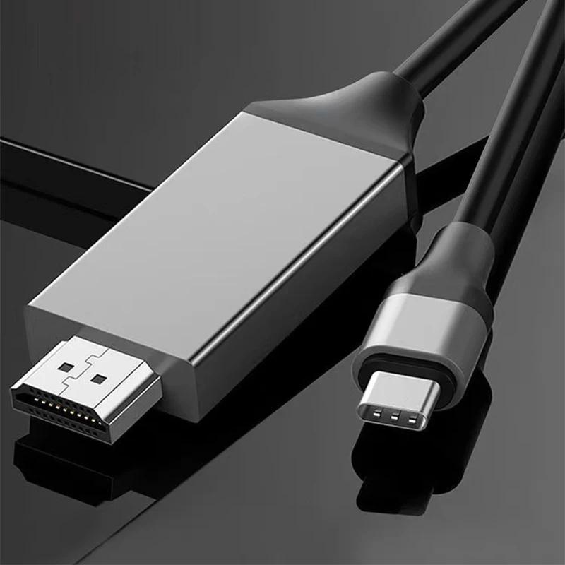 Kabel wideo 4K @ 60/30Hz USB C do kabla HDMI 1080P typu C 3.1 przewรณd HDTV do macbooka Pro chromebooka piksel