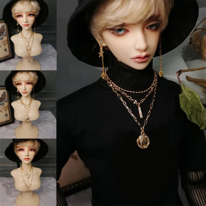 

D04-A916 children toy 1/3 BJD uncle SD doll's Photo props Accessoriess fashion type gold chain necklace 1pcs