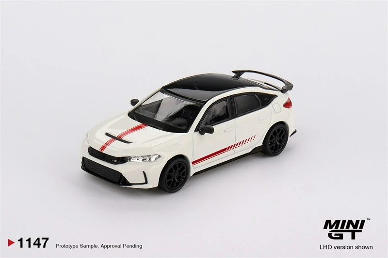 

(Предзаказ) блистерная коробка — MINI GT 1:64 Civic Type R Ultimate Edition, белая литая под давлением коллекционная модель автомобиля