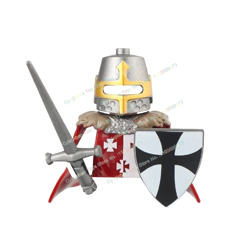 G0133 Jérusalem Tripoli Royal MOC chevaliers médiévaux bouclier épée figurines d'action blocs de construction accessoires jouets pour enfants cadeaux