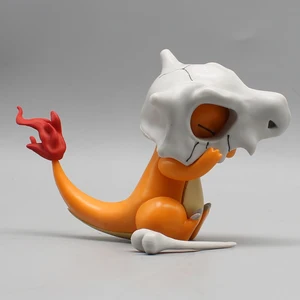 9cm Charmander Memakai Helm Cubone Model Figur Anime Patung Gk Koleksi Anak Laki-laki Dekorasi Desktop Ornamen Mainan Hadiah 12 patung pokemon dengan penjualan terbaik - №
