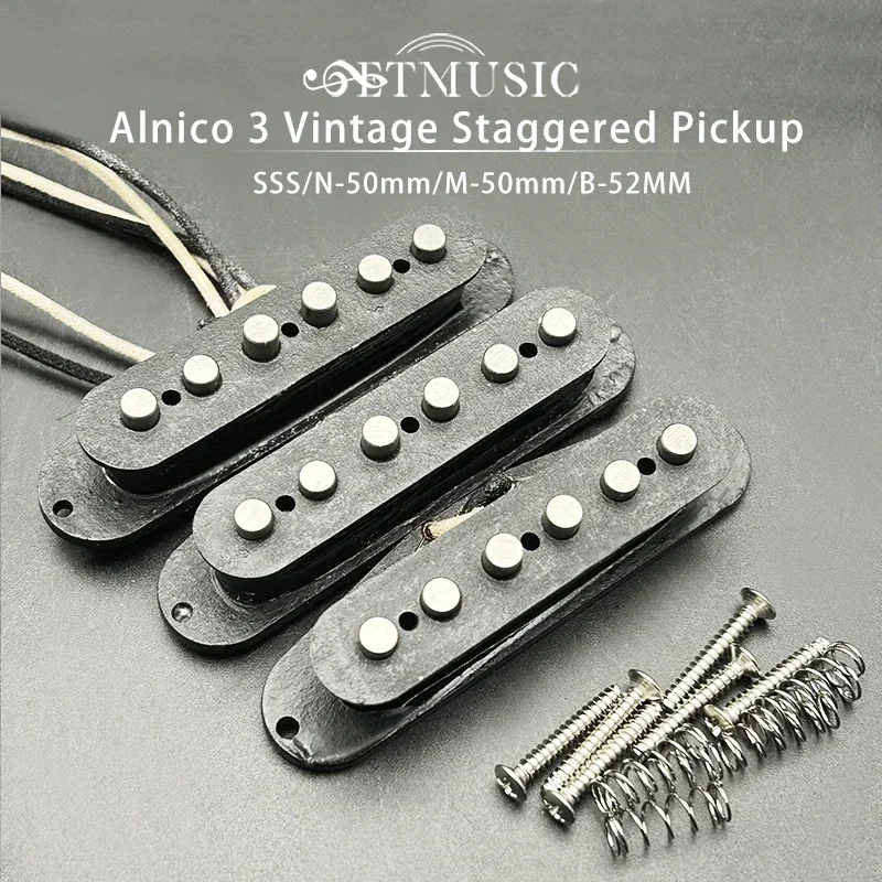 Alnico 3 Vintage Staggered ST Style Electric Guitar Pickup RWRP Middle Pickup Handmade SSS Electric Anico III Guitar Pickup