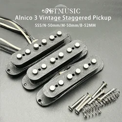 Alnico 3 Vintage Staggered ST Style Electric Guitar Pickup RWRP Middle Pickup Handmade SSS Electric Anico III Guitar Pickup