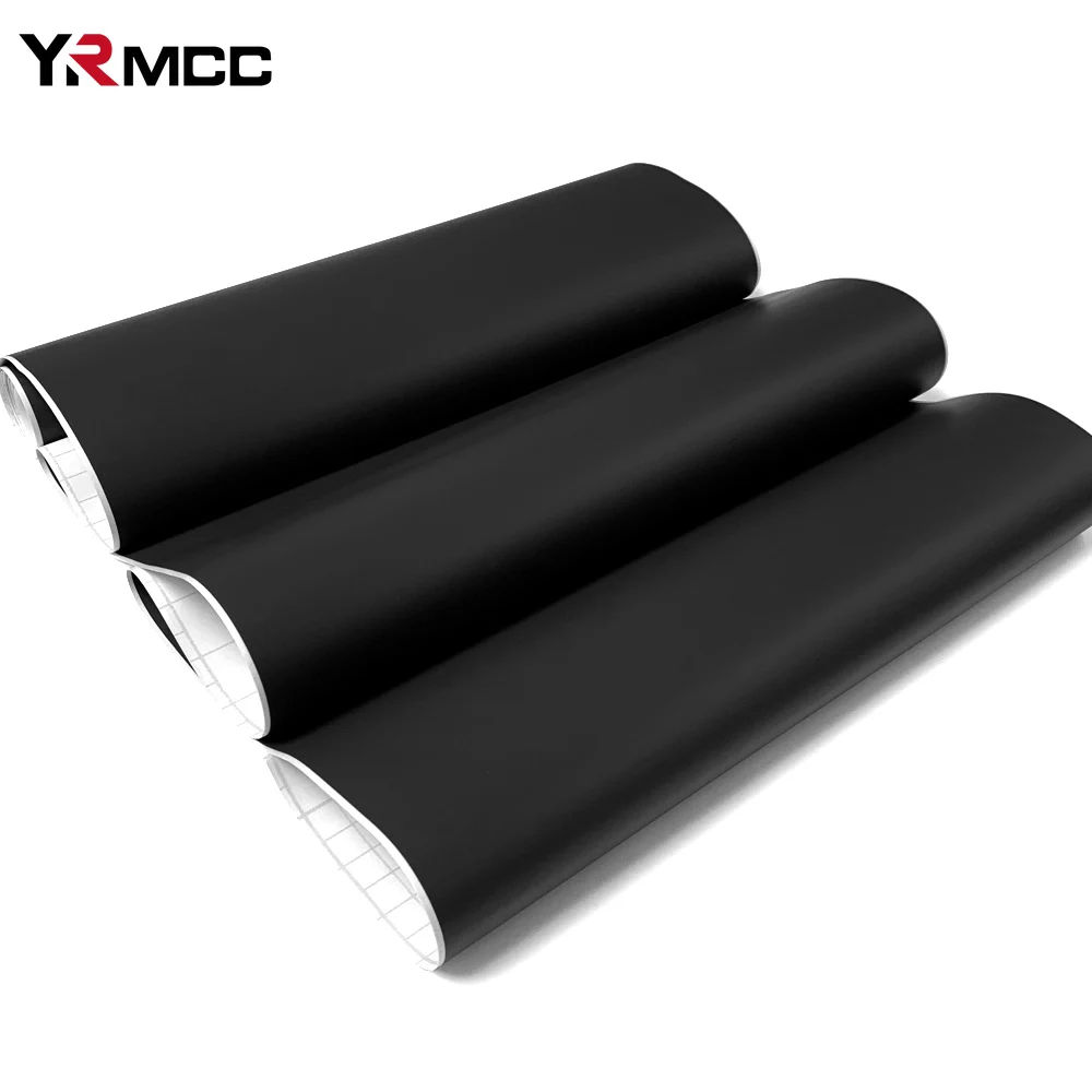 Matte Black Vinyl Car Tuning Wrap Waterproof Scratch Resistant Motorcycle Helmets Console Computer Stickers for Car Accessories