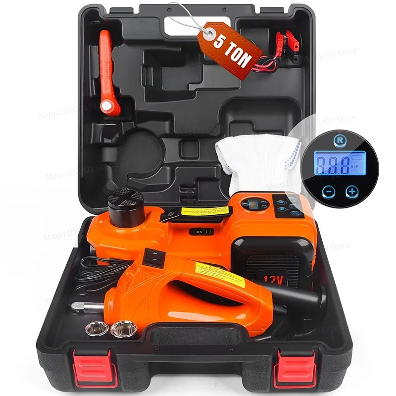 For 12V LCD Digital Display Electric Jack Vehicle Electric Wrench Inflatable Tool