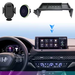 For Honda Accord 2023 2024 2025 11th 12.3-Inch Multifunctional Storage Box With Phone Holder Car Screen Panel Fixed Organizer