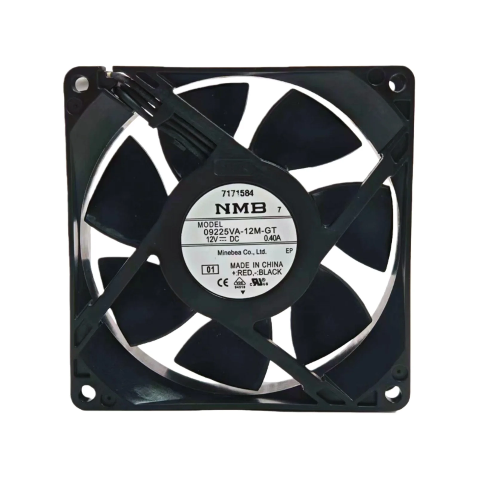 

for NMB 09225VA-12M-GT DC 12V 0.30A 92x92x25mm Ball Bearing Cooling Fan 4000RPM 68CFM High Airflow Inverter Industrial Fan