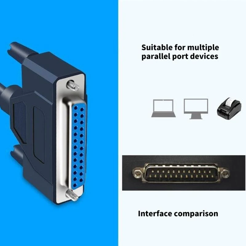 B03C USB naar DB25 Parallelle poortprinteradapterkabel Fast Data Transfer vrouw