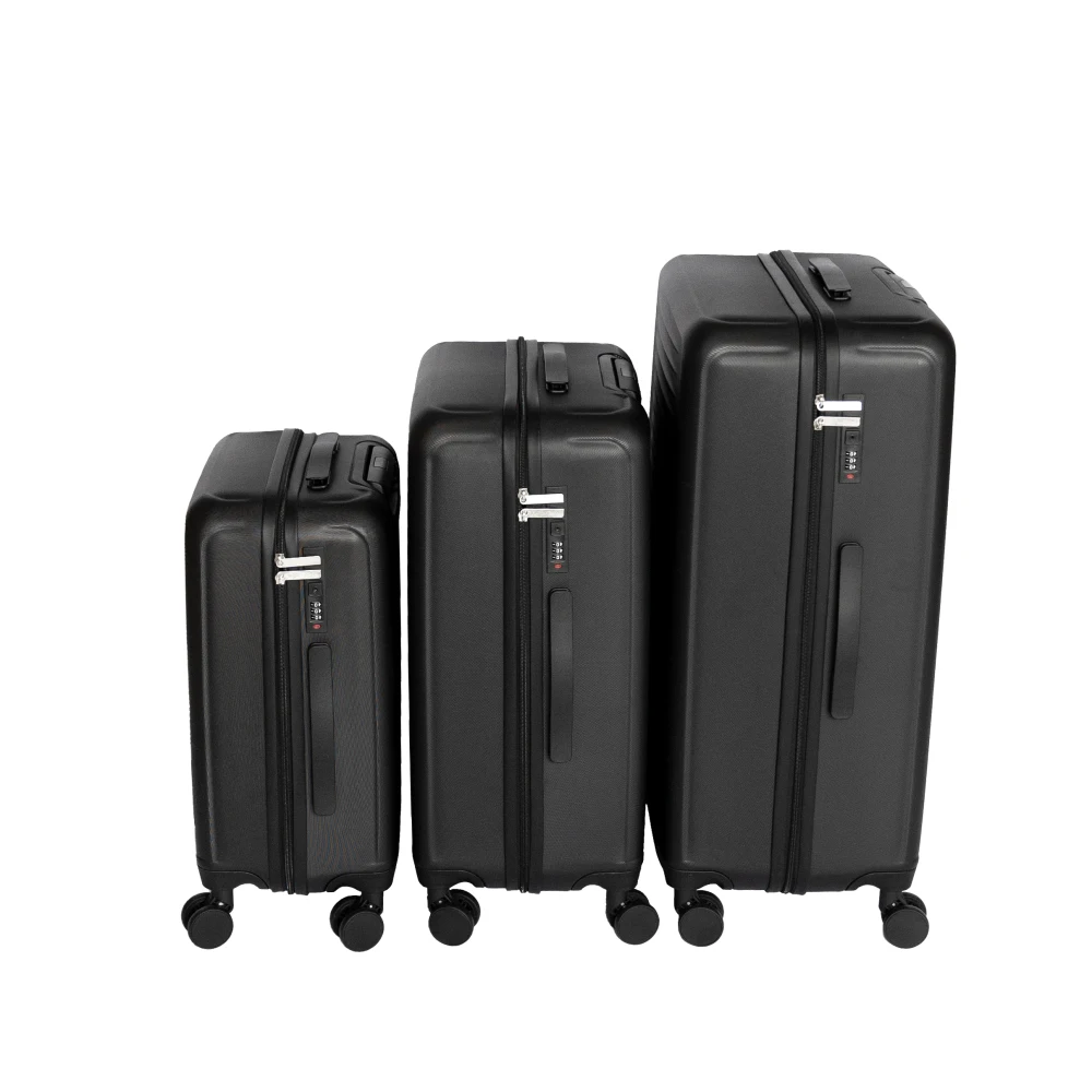 

2026 New Arrival Black Hardshell Lightweight Suitcase Spinner Wheels Travel Luggage Trolley Case Password Lock
