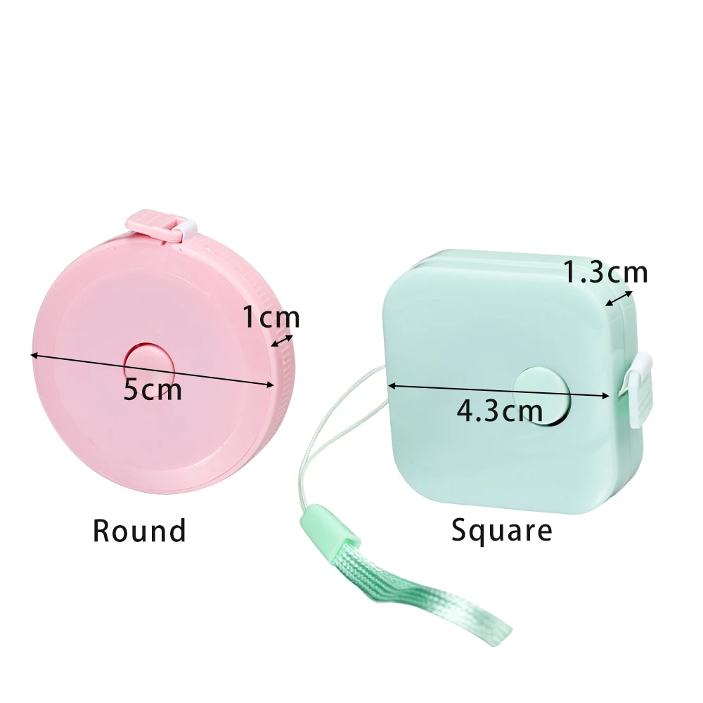 150cm/60" Mini Measure Plastic Ruler Roll Tape Accurate Measurement For DIY Jewelry Making Accessories Resin Crafts Tools