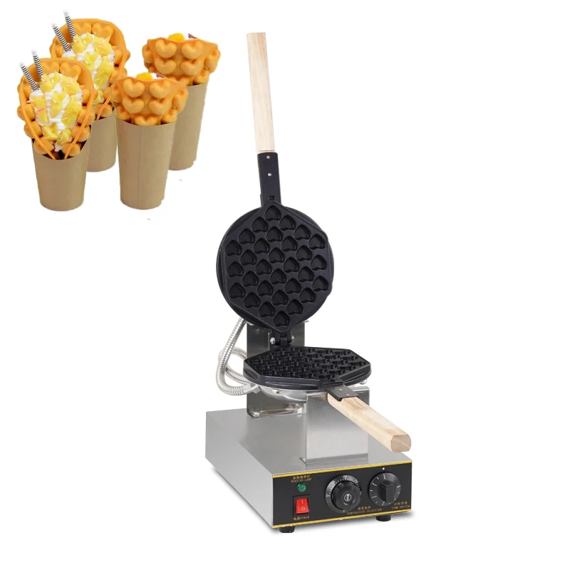 Commercial heart shape egg bubble waffle maker machine Electric eggettes waffle iron cake oven bubble waffle machine