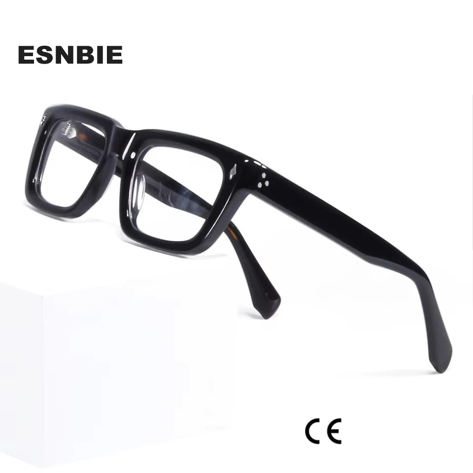 Marie Designer Big Rectangular Acetate Optical Eyewear Frame Men Oversized Prescription Myopia Glasses Women Monturas De Lentes