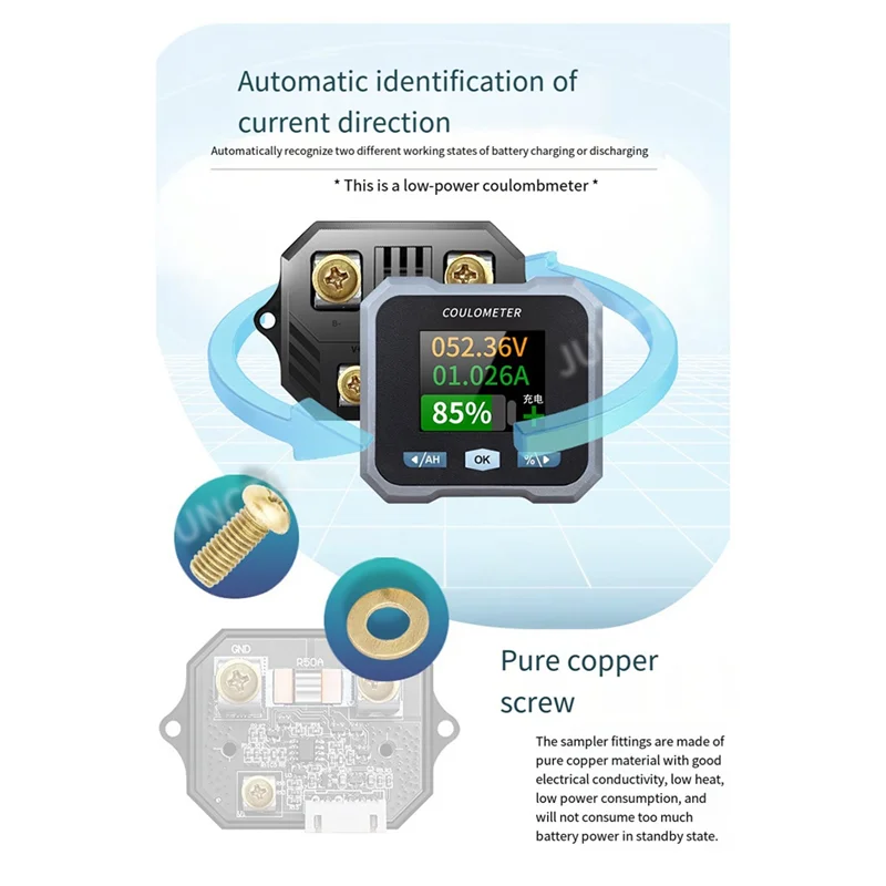 Misuratore batteria coulometro 3CGRO-BL110F DC10-100V 0-100A Misuratore batteria impermeabile e voltmetro per quadriciclo elettrico