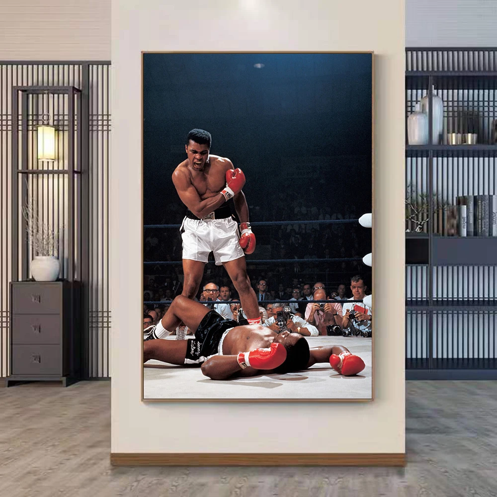 Boxing Champion Boxing Sport Photo Poster Print Canvas Painting Cuadros Wall Art Pictures for Living Room Bedroom Decoration