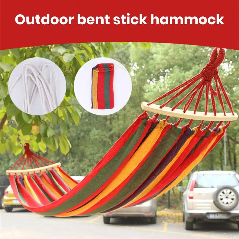 Sleeping Hammock Durable Portable Camping Hammock with Strong Load-bearing Capacity Easy Installation Anti-rollover for Single