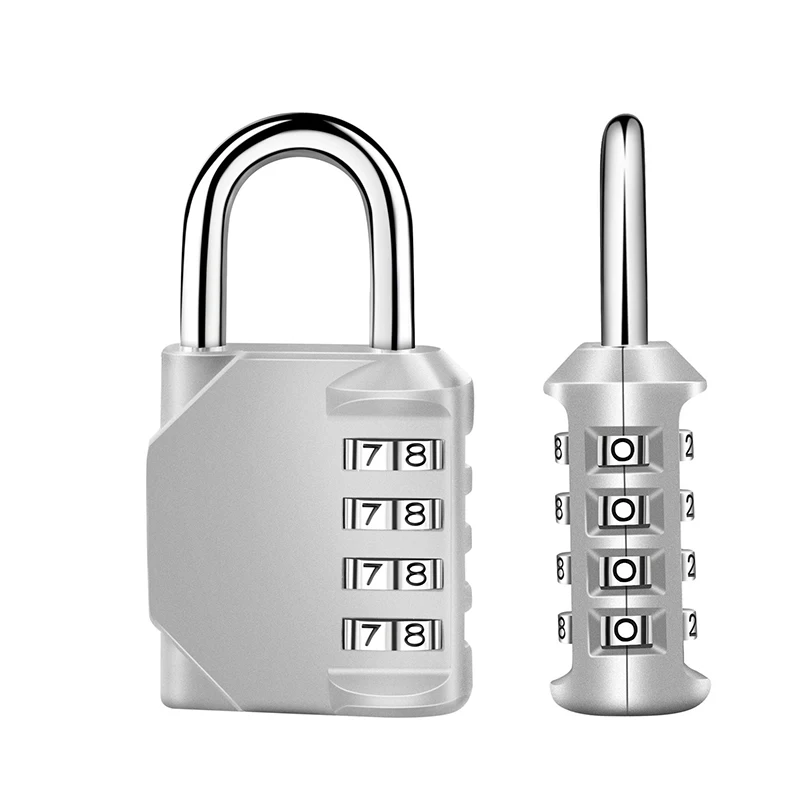 กุญแจล็อค 4 หลัก/กันน้ําล็อคกระเป๋าเดินทาง Locker กระเป๋ายิมบ้าน/โลหะผสมสังกะสี Weatherproof รั้วกลางแจ้งล็อค