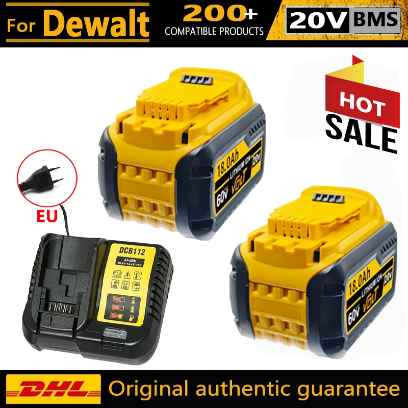 

100% НОВЫЙ аккумулятор 9Ач/18Ач для DeWalt 20V/60V MAX Li-ion, совместимый с DeWalt DCB547-XJ, DCB609, DCB201, для инструментов Flexvolt.