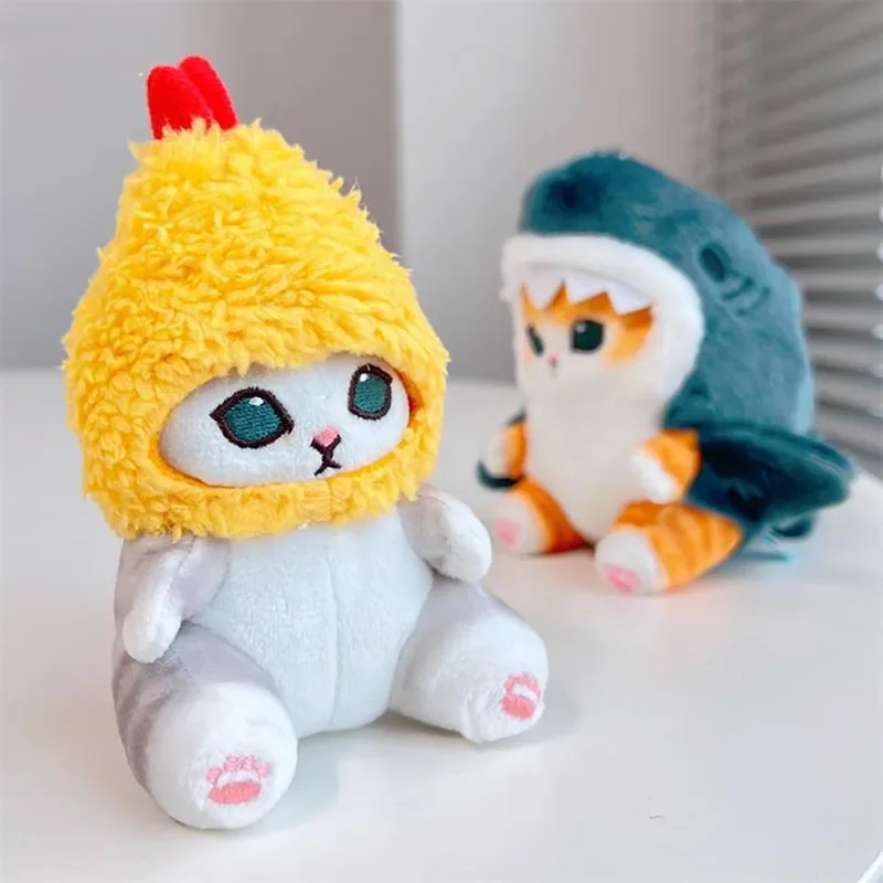 13cm Kawaii Mofusand Anime Hobby Tempura Fried Shrimp Shark Cat Cartoon Cute Plush Doll Pendant Bag Pendant Gift for Girlfriend