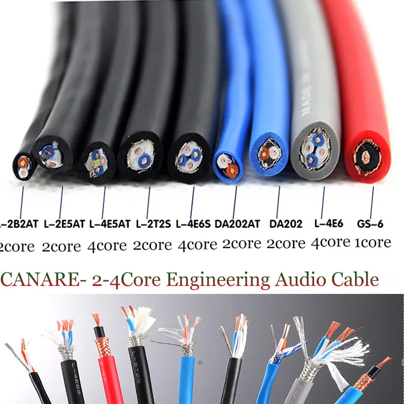 1-50 Meter Japan CANARE L-2T2S / 4E6 / 4E6S / 2B2AT / GS-6 / DA202 / DA202AT / 2E5AT / 4E5AT Microphone Audio Signal Cables