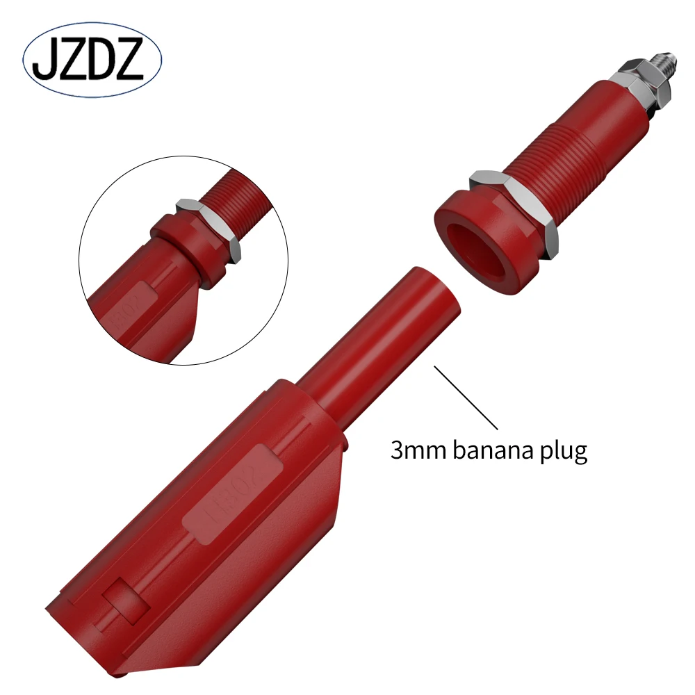 JZDZ 10pcs 3mm Banana Socket Binding Post Female Banana Plug  Electrical Connector Terminal DIY Parts J.40026