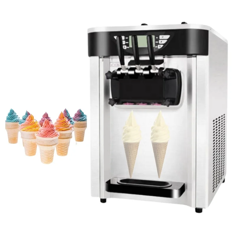 Коммерческий ресторан Настольная машина для мягкого мороженого Высокофункциональная эффективная машина для мягкого мороженого