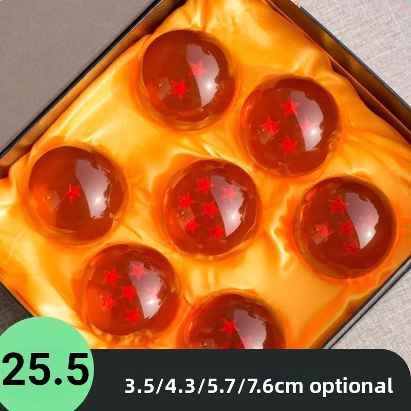 

Набор шариков дракона диаметром 3,5–7,6 см. Анимационная база вокруг 7-й модели в коробке с хрустальным шариком дракона. аниме