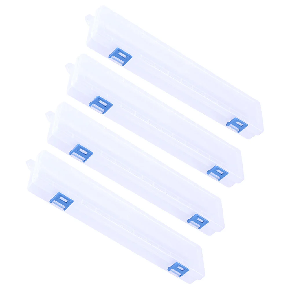 4 Pcs Brush Paintbrush Storage Box Child Pen Case Vinyl Plastic Decorative Boxes