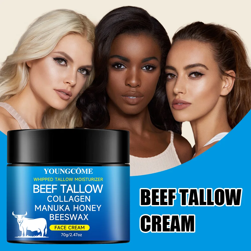 Tallow Face Cream Raw Honayolive Oil Anti Aging Face Cream Wrinkle Remover Collagenr Smooth Wrinkle Moisturizing Firming view 5