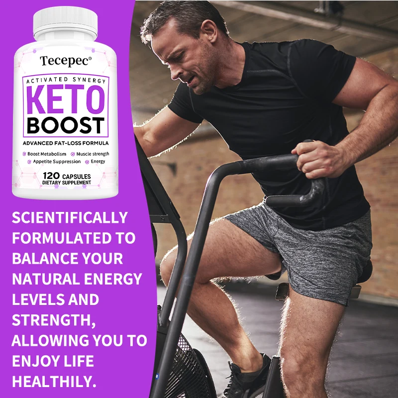 Keto Boost, Supports Balanced Energy Levels and Weight, Naturally Boosts Muscle Strength, Stress Relief, 120 Capsules