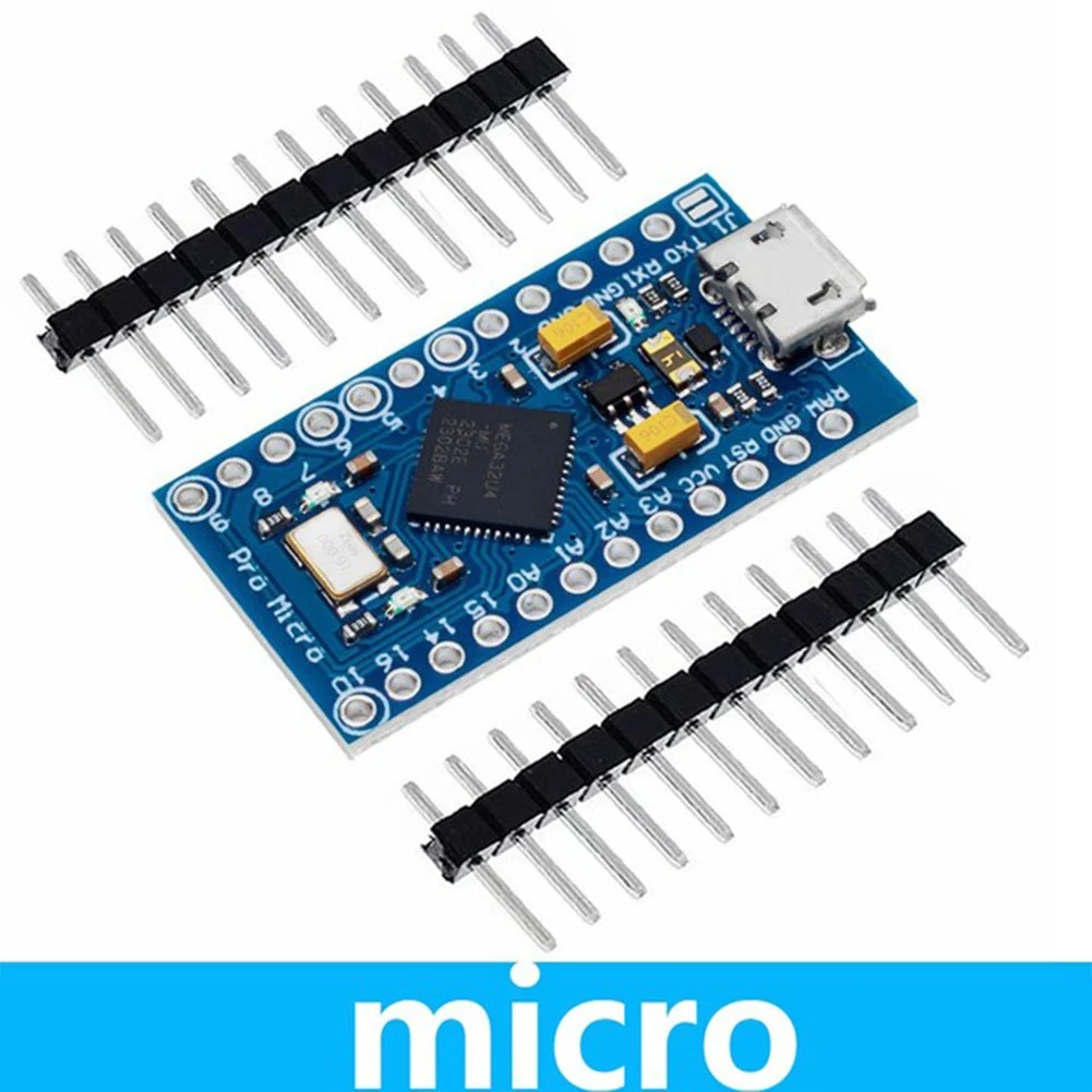 Modulo Micro Pro con intestazione pin a 2 file ATmega32U4 5V/16MHz Tipo-C Regolatore di tensione della scheda di sviluppo per Arduino IDE V1.0.1