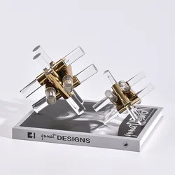 Metal Acrylic Cross Art Aesthetics Crafts Bedroom Home Living Room Indoor Table Bookcase Book Nook Decoration Nordic Accessories