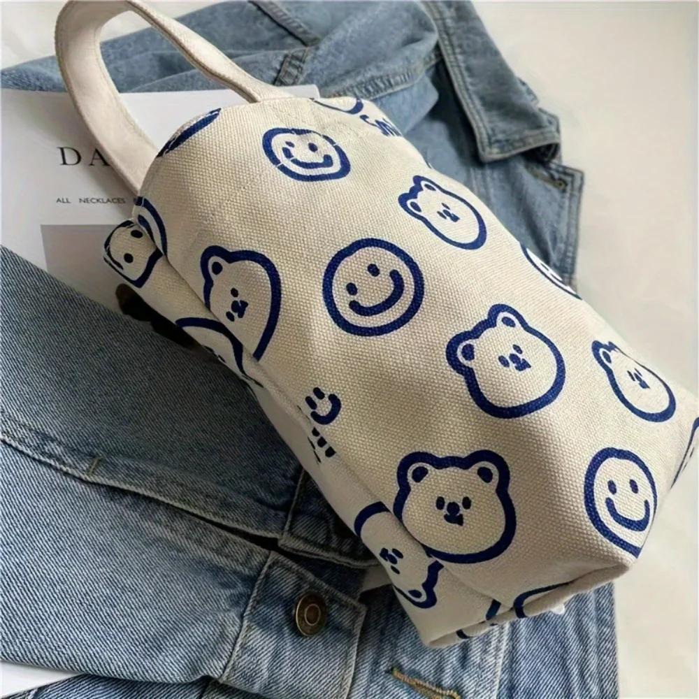 This Cute Floral-Cherry Pattern Tote Bag Is Perfect for Everyday Use and Can Hold a Water Bottle. image 6