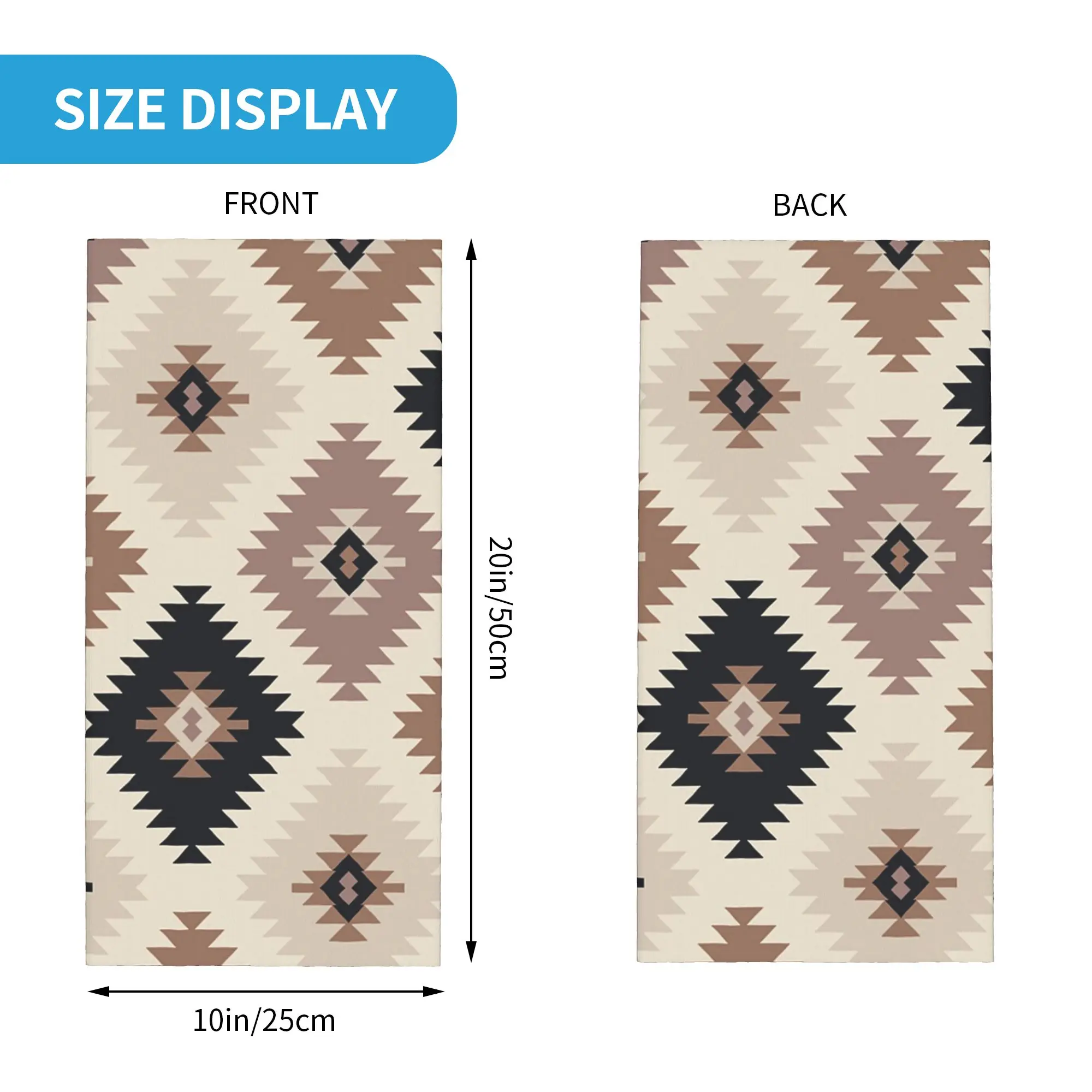 Western Desert Cowboy Folk Bandana Neck Cover Printed Wrap Mask Scarf Headwear Cycling for Men Women Adult Winter
